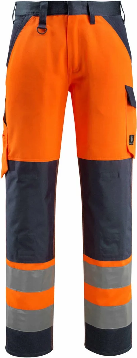 Safe Light Broek met kniezakken 15979-948 - hi-vis oranje/donkermarine - 82 van Mascot, Hi-vis oranje, Donkermarine, C68 – productafbeelding