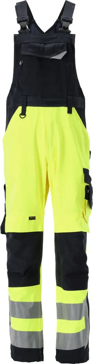 Safe Supreme Amerikaanse overall met kniezakken 15569-860 - hi-vis geel/donkermarine - 82 van Mascot, Hi-vis geel, Donkermarine, C44 – productafbeelding