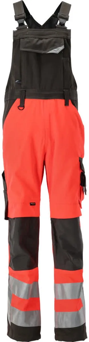 Safe Supreme Amerikaanse overall met kniezakken 15569-860 - hi-vis rood/donkerantraciet - 82 van Mascot, Hi-vis rood, Donkerantraciet, C44 – productafbeelding