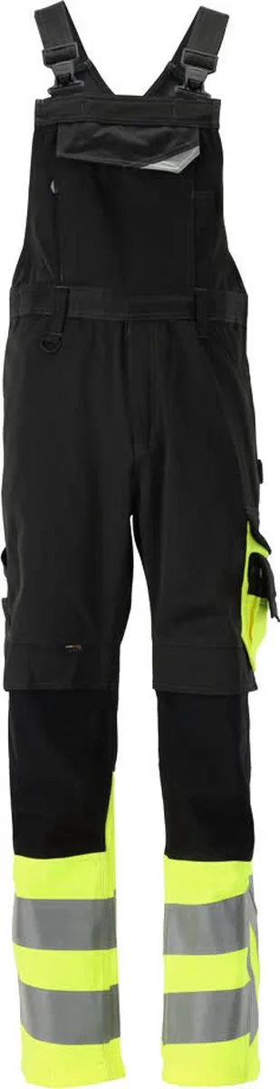 Safe Supreme Amerikaanse overall met kniezakken 15669-860 - Zwart/hi-vis geel - 82 van Mascot, Zwart, Hi-vis geel, C44 – productafbeelding