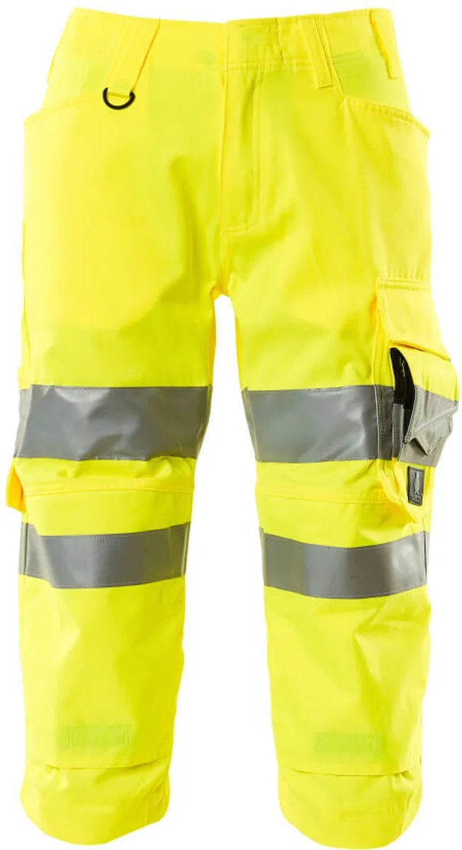 Safe Supreme Driekwart broek met kniezakken 17549-860 - Hi-Vis geel van Mascot, Hi-Vis geel, C44 – productafbeelding