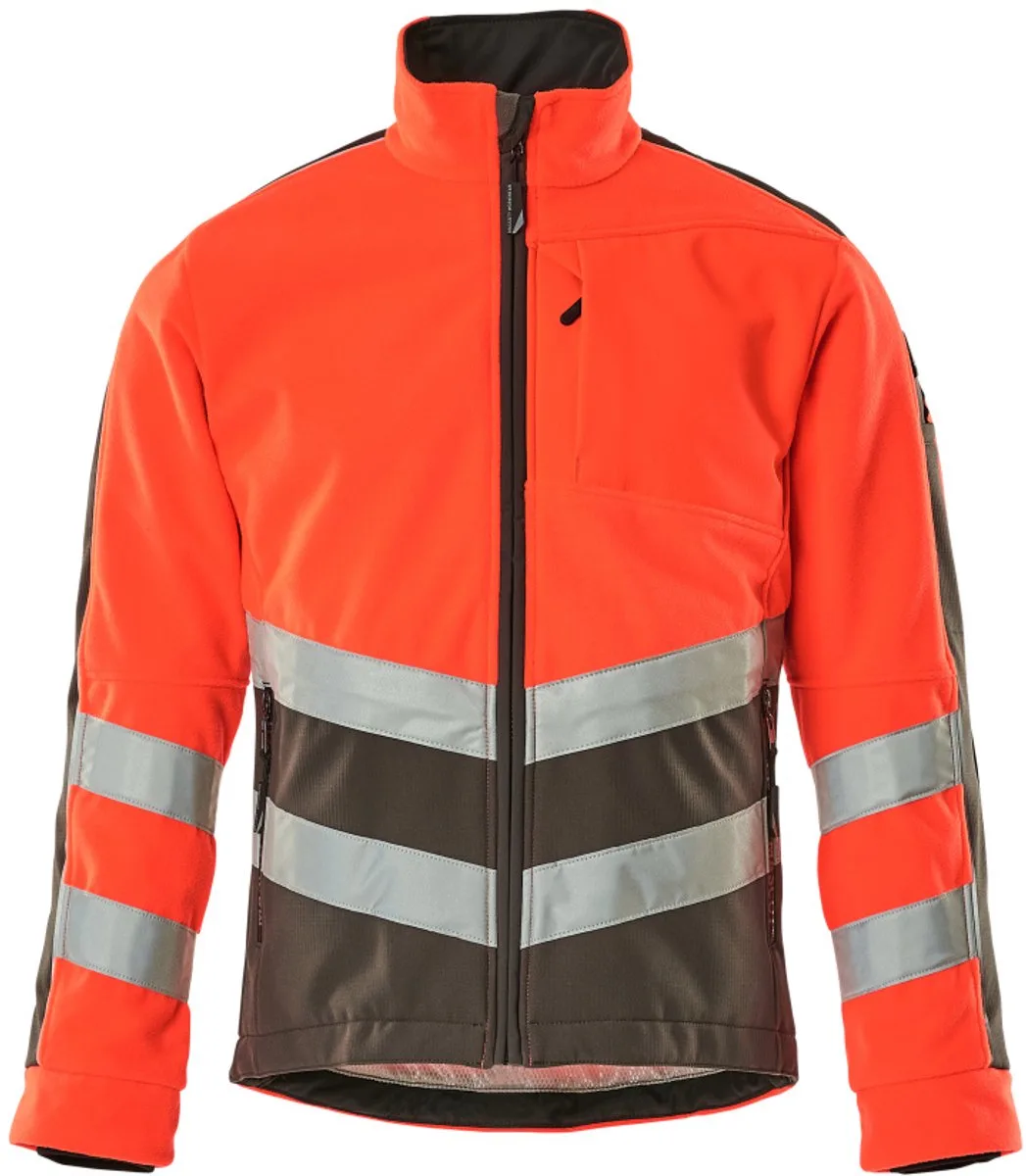 Safe Supreme Fleece jas 15503-259 - hi-vis rood/donkerantraciet von Mascot, Hi-vis rood, Donkerantraciet, S – Produktbild