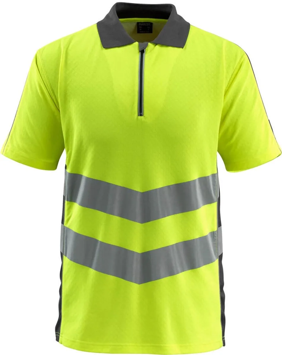 Safe Supreme Poloshirt 50130-933 - hi-vis geel/donkerantraciet de Mascot, Hi-vis geel, Donkerantraciet, XXL – image du produit