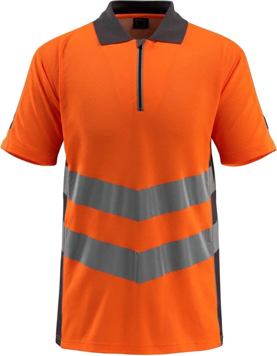 Safe Supreme Poloshirt 50130-933 - hi-vis oranje/donkerantraciet de Mascot, Hi-vis oranje, Donkerantraciet, XXL – image du produit