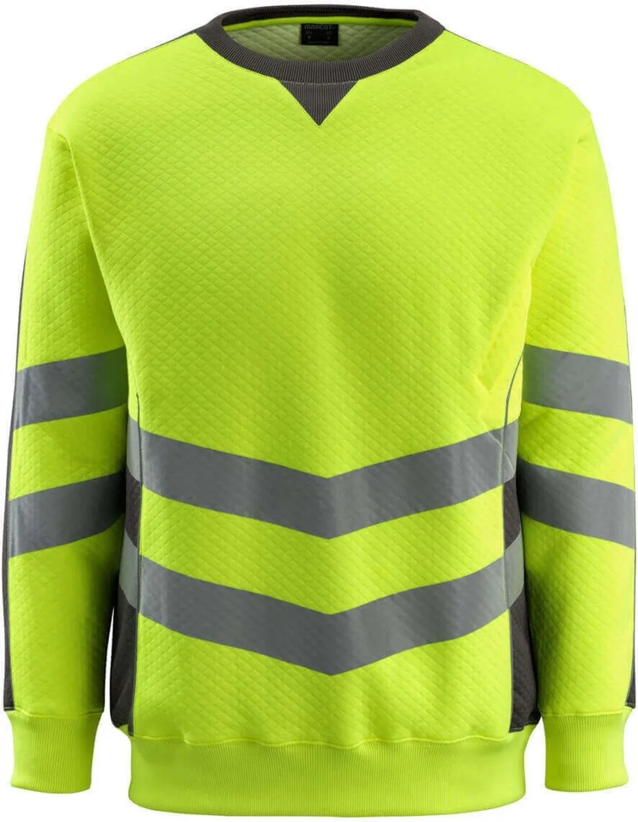 Safe Supreme Sweatshirt 50126-932 - hi-vis geel/donkerantraciet de Mascot, Hi-vis geel, Donkerantraciet, M – image du produit