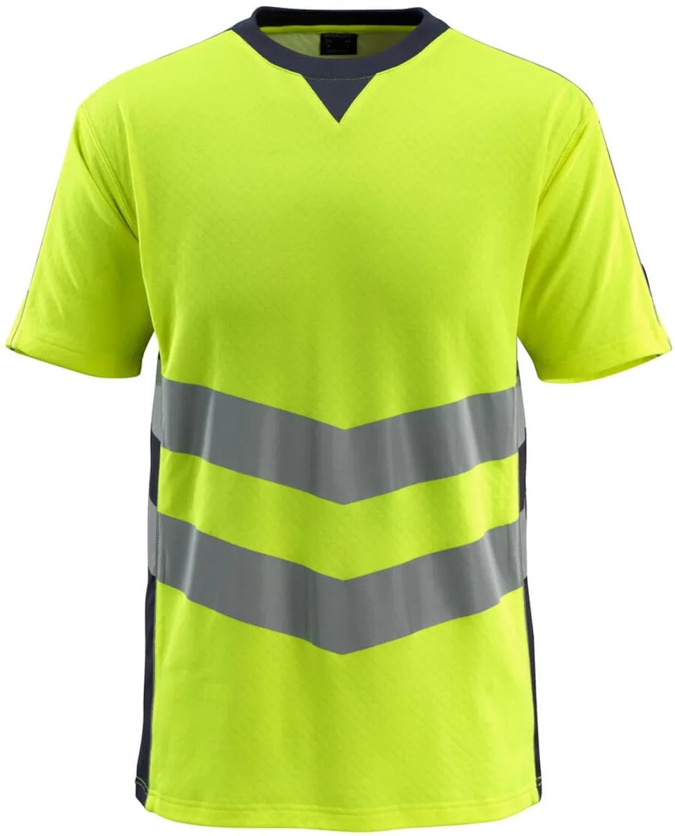 Safe Supreme T-shirt 50127-933 - hi-vis geel/donkermarine von Mascot, Hi-vis geel, Donkermarine, XL – Produktbild