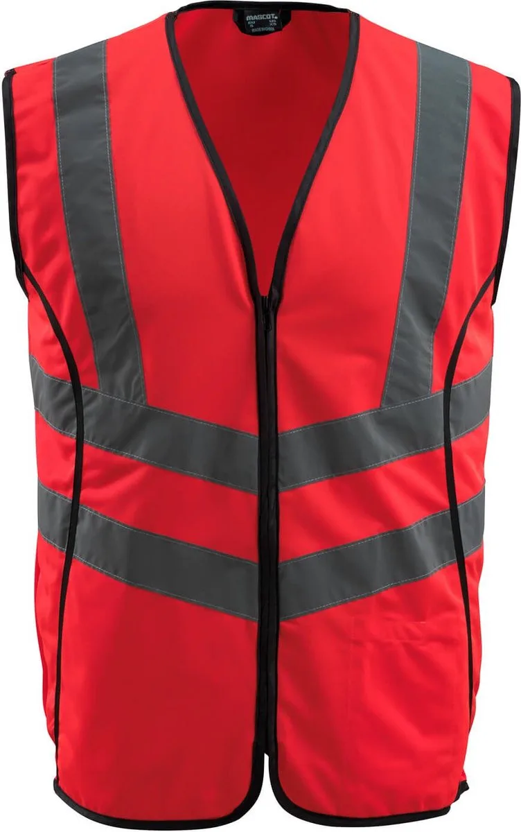 Safe Supreme 50145 Traffic Sikkerhedsvest fra Mascot, Hi-Vis rood, S – produktbillede