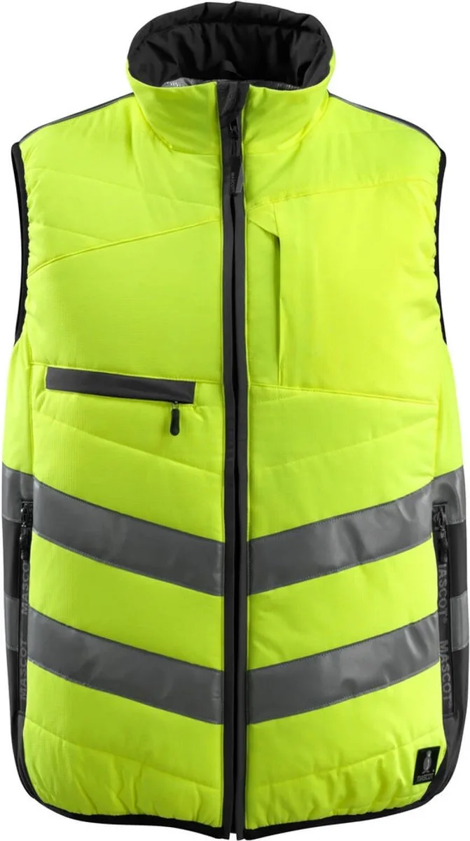 Safe Supreme Wintervest 15565-249 - Hi-Vis geel/zwart von Mascot, Hi-Vis geel, Schwarz, XXL – Produktbild