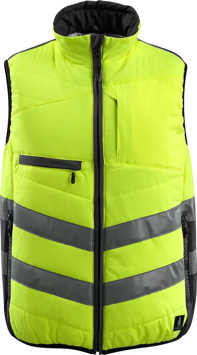 Safe Supreme Wintervest 15565-249 - Hi-Vis geel/zwart de Mascot, Hi-Vis geel, Noir, M – image du produit