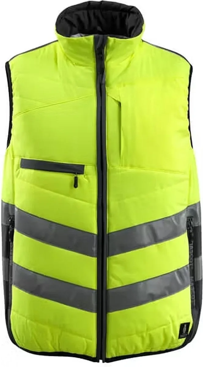 Safe Supreme Wintervest 15565-249 - Hi-Vis geel/zwart de Mascot, Hi-Vis geel, Noir, 3XL – image du produit