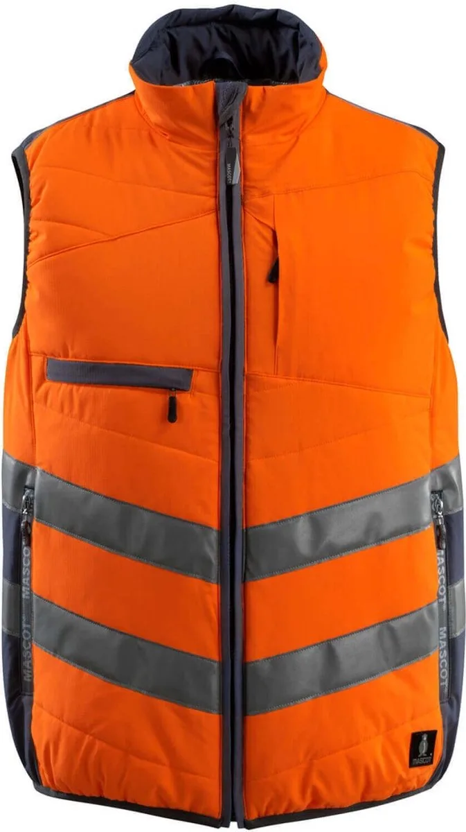 Safe Supreme Wintervest 15565-249 - hi-vis oranje/donkermarine de Mascot, Hi-vis oranje, Donkermarine, XXL – image du produit