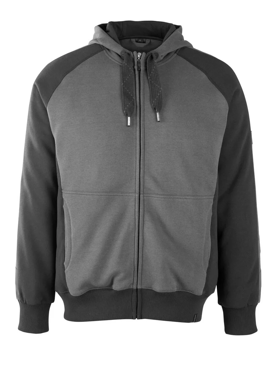 Unique Capuchontrui met rits 50566-963 - donkerantraciet/zwart von Mascot, Donkerantraciet, Schwarz, XXL – Produktbild