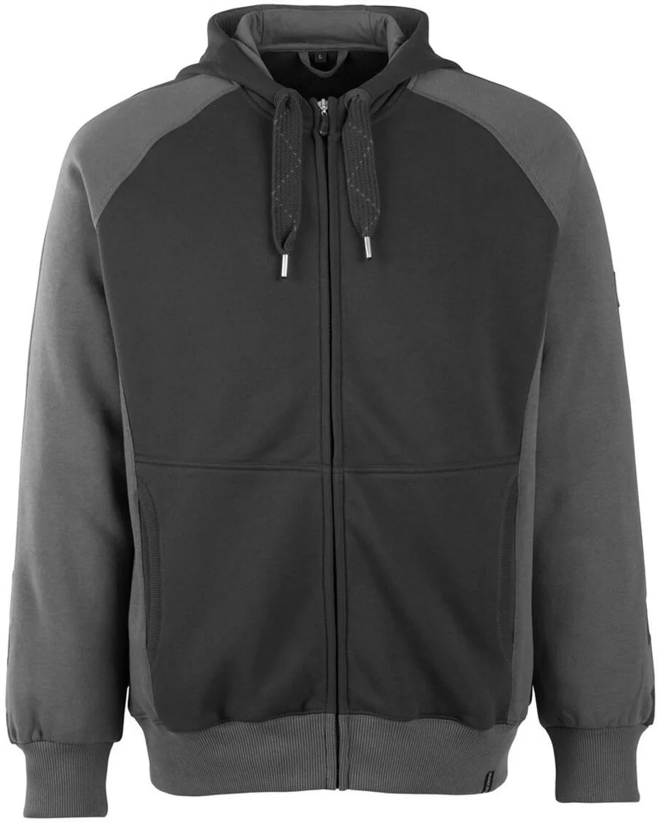 Unique Capuchontrui met rits 50566-963 - zwart/donkerantraciet de Mascot, Noir, Donkerantraciet, XXL – image du produit