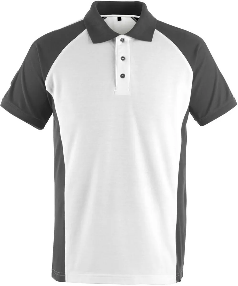 Unique Poloshirt 50569-961 - wit/donkerantraciet by Mascot, White, Donkerantraciet, XXL – product image