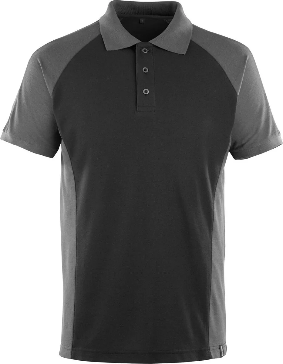 Unique Poloshirt 50569-961 - zwart/donkerantraciet de Mascot, Noir, Donkerantraciet, L – image du produit