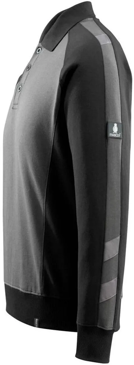Unique Polosweatshirt 50610-962 - donkerantraciet/zwart von Mascot, Donkerantraciet, Schwarz, 3XL – Produktbild