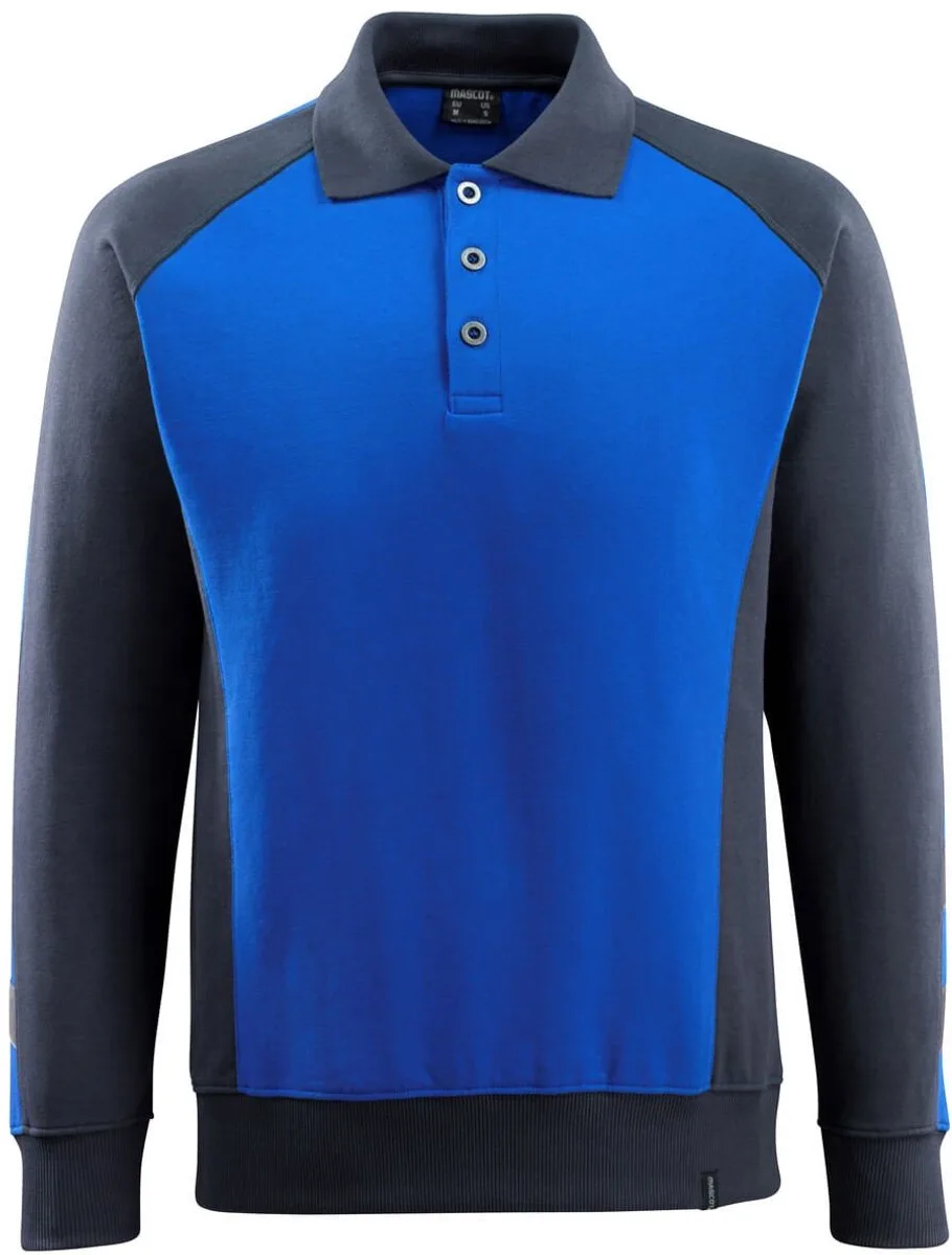 Unique Polosweatshirt 50610-962 - korenblauw/donkermarine von Mascot, Korenblauw, Donkermarine, M – Produktbild
