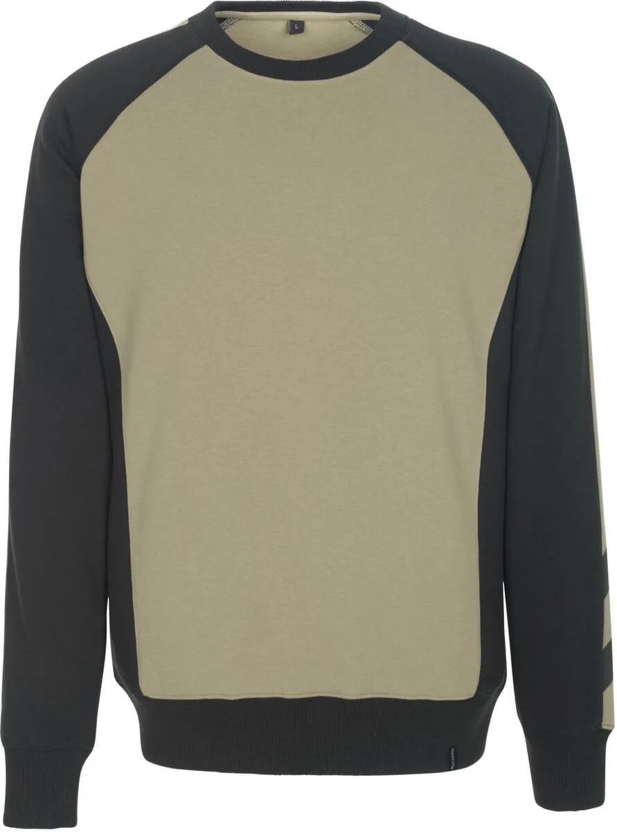 Unique Sweatshirt 50570-962 - lichtkhaki/zwart van Mascot, Lichtkhaki, Zwart, XXL – productafbeelding