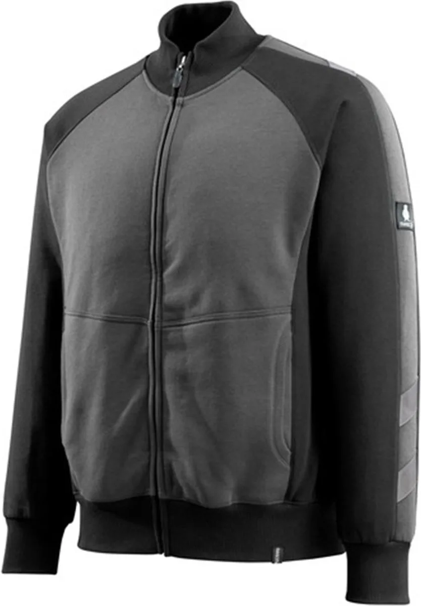 Unique Sweatshirt met rits 50565-963 - donkerantraciet/zwart von Mascot, Donkerantraciet, Schwarz, 4XL – Produktbild