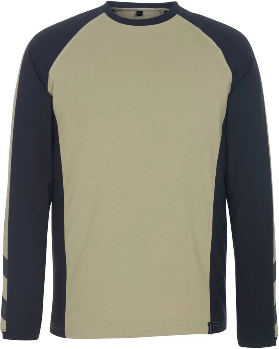 Unique T-shirt, met lange mouwen 50568-959 - lichtkhaki/zwart von Mascot, Lichtkhaki, Schwarz, XXL – Produktbild