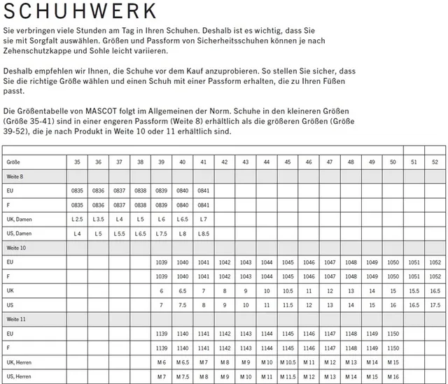 Veiligheidsschoenen Maat 45