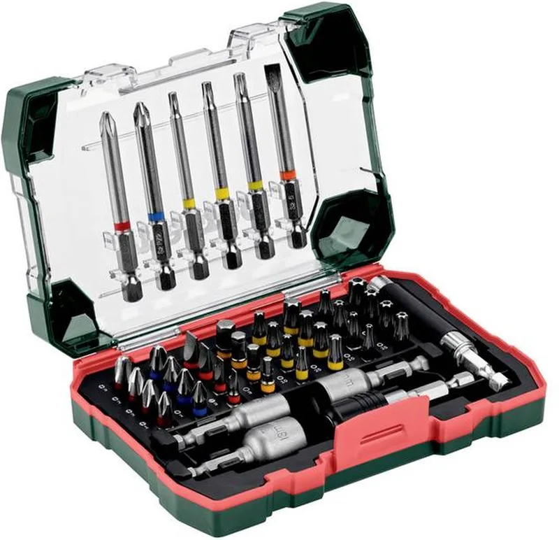 626719000 Bitset 43-delig precisiebits - Torx-bitset - PH en PZ bits - SL bits de Metabo – image du produit