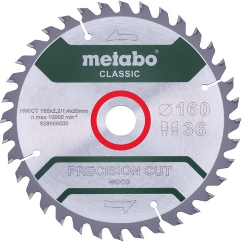 628659000 Cirkelzaagblad Precision Cut - 160 x 20 x 36T - Hout von Metabo – Produktbild