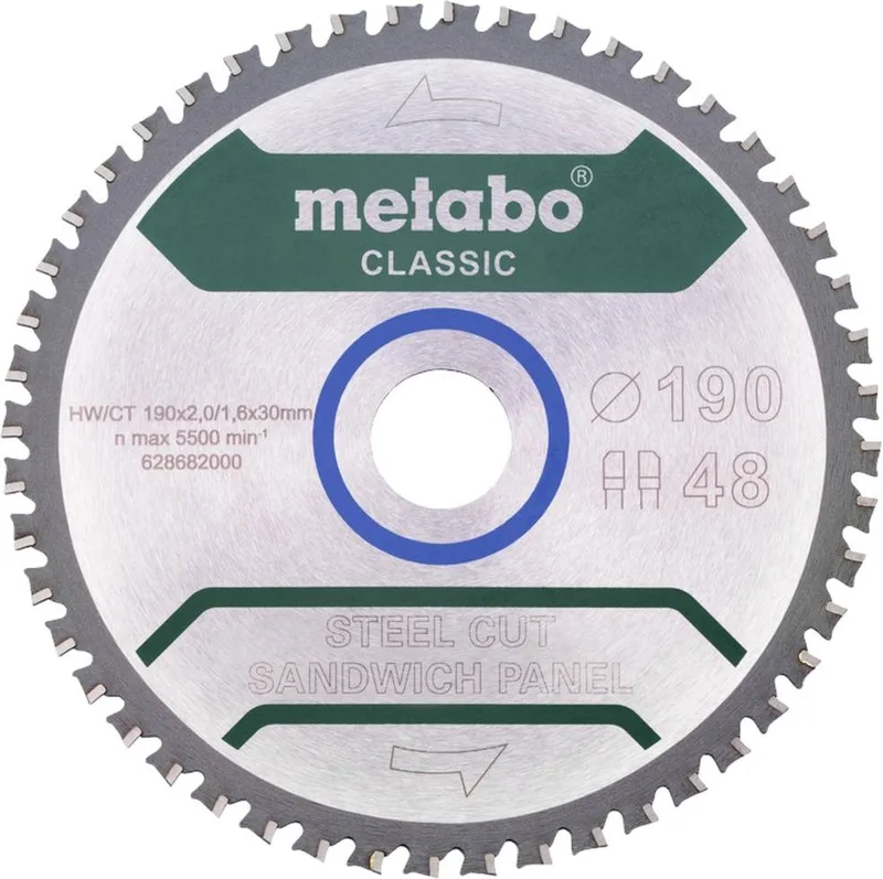 Metabo 628684000 Kreissägeblatt 190 x 30 mm Zähneanzahl: 48 1 St. von Metabo – Produktbild