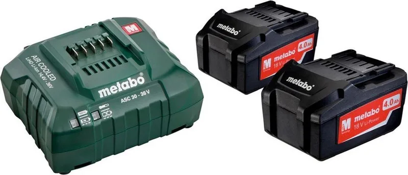 685050000 18V Li-Ion accu starterset (2x 4.0Ah) + lader by Metabo – product image