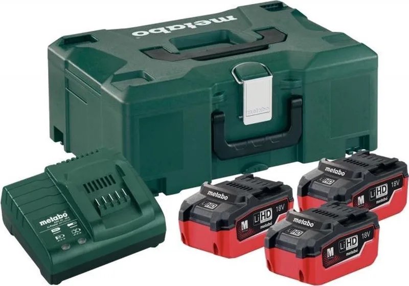 685069000 18V LiHD Starterset – 3x 5.5Ah Accu – Oplader ASC 30-36 – In MetaLoc Koffer de Metabo – image du produit