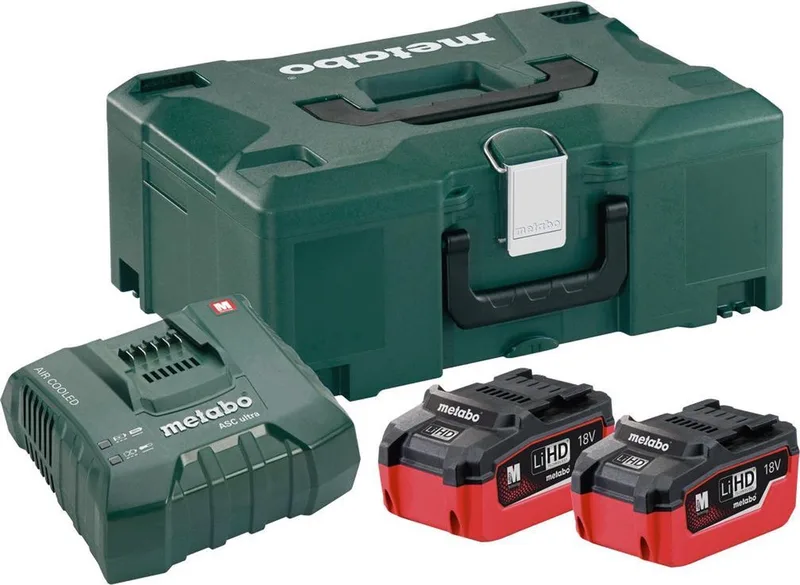 685077000 18V LiHD accu starterset (2x 5.5Ah) + lader in Metaloc by Metabo – product image
