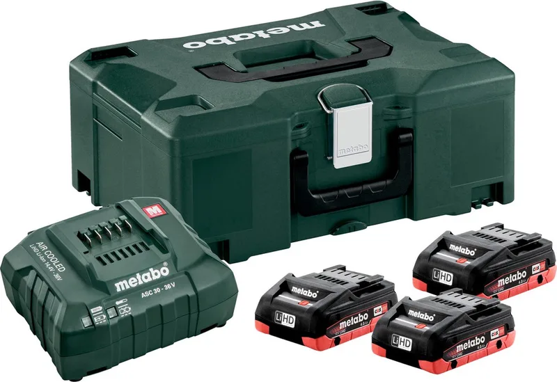 685133000 18V LiHD accu starterset (3x 4,0Ah) + lader von Metabo – Produktbild
