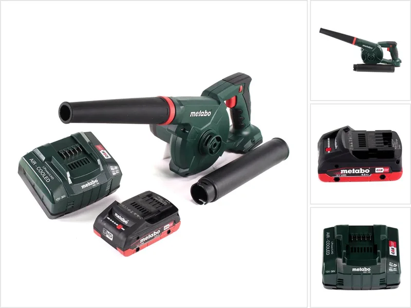 AG 18 accu blazer 18 V + 1x LiHD accu 4.0 Ah + lader van Metabo – productafbeelding
