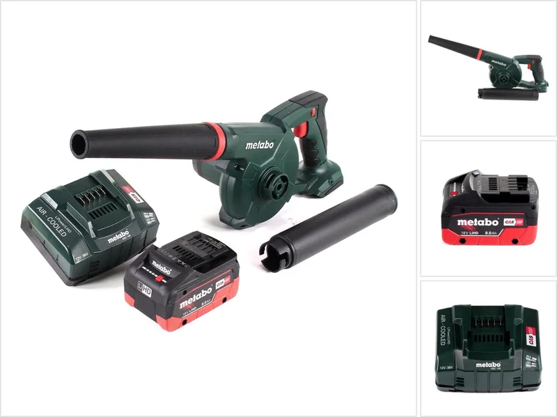 AG 18 accu-blazer 18 V + 1x LiHD accu 8,0 Ah + oplader van Metabo – productafbeelding