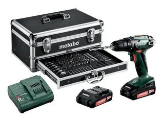 Akku-Bohrschrauber BS 18V, 18 V, 2 Akkus + Alu-Koffer + viel Zubehör von Metabo – Produktbild 1 von 2