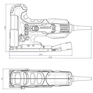 Akku-Stichsäge STE 100 Quick Koffer Stichsäge van Metabo, Groen, Zwart – productafbeelding 3 van 3