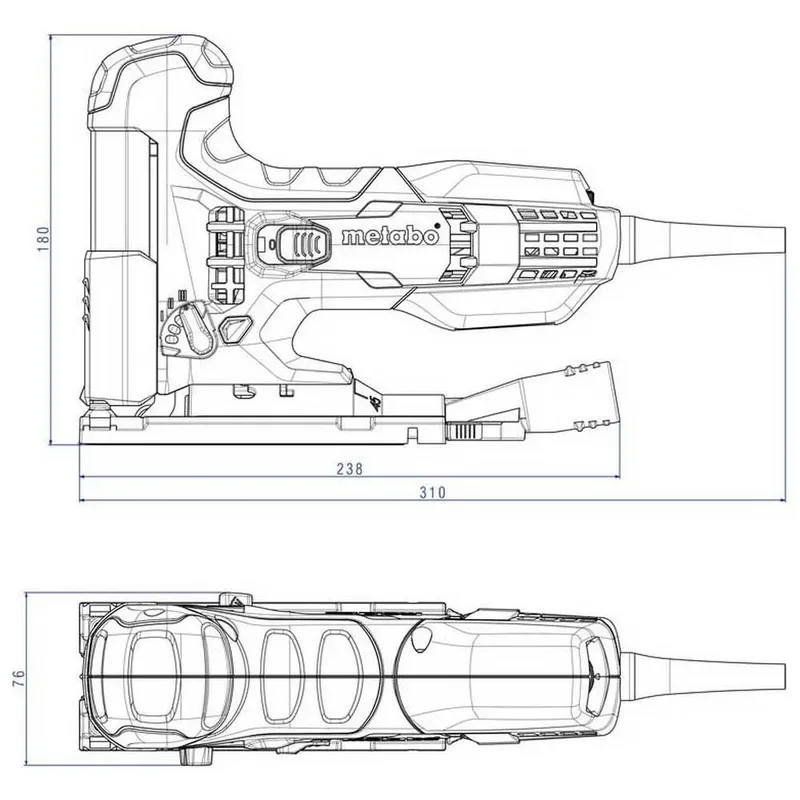 Akku-Stichsäge STE 100 Quick Koffer Stichsäge van Metabo, Groen, Zwart – productafbeelding 3 van 3