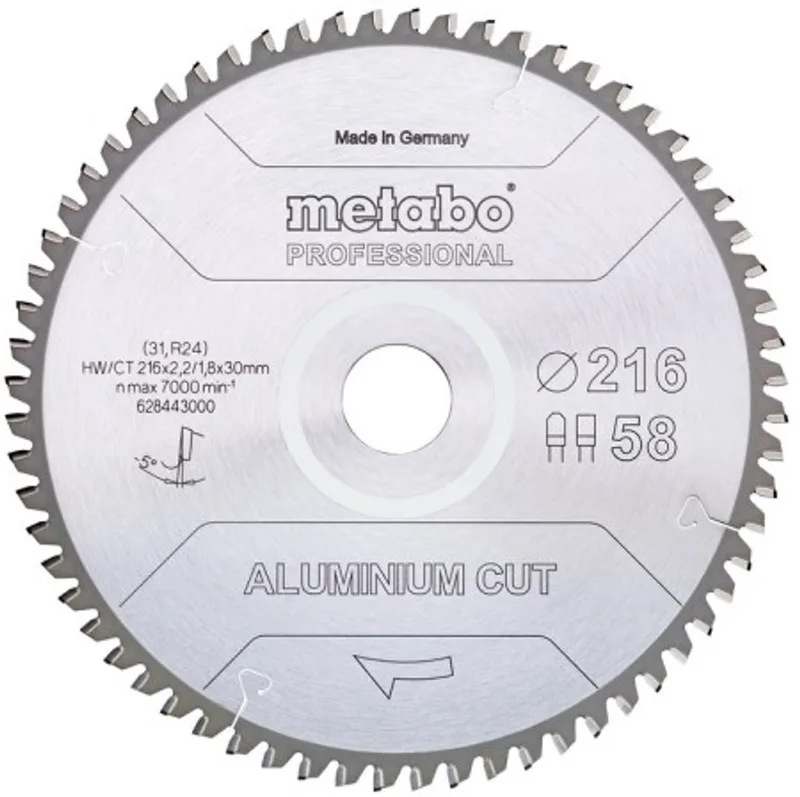 ALUMINIUM CUT PROFESSIONAL 628447000 Cirkelzaagblad 254 x 30 x 2 mm Aantal tanden: 72 1 stuk(s) von Metabo – Produktbild