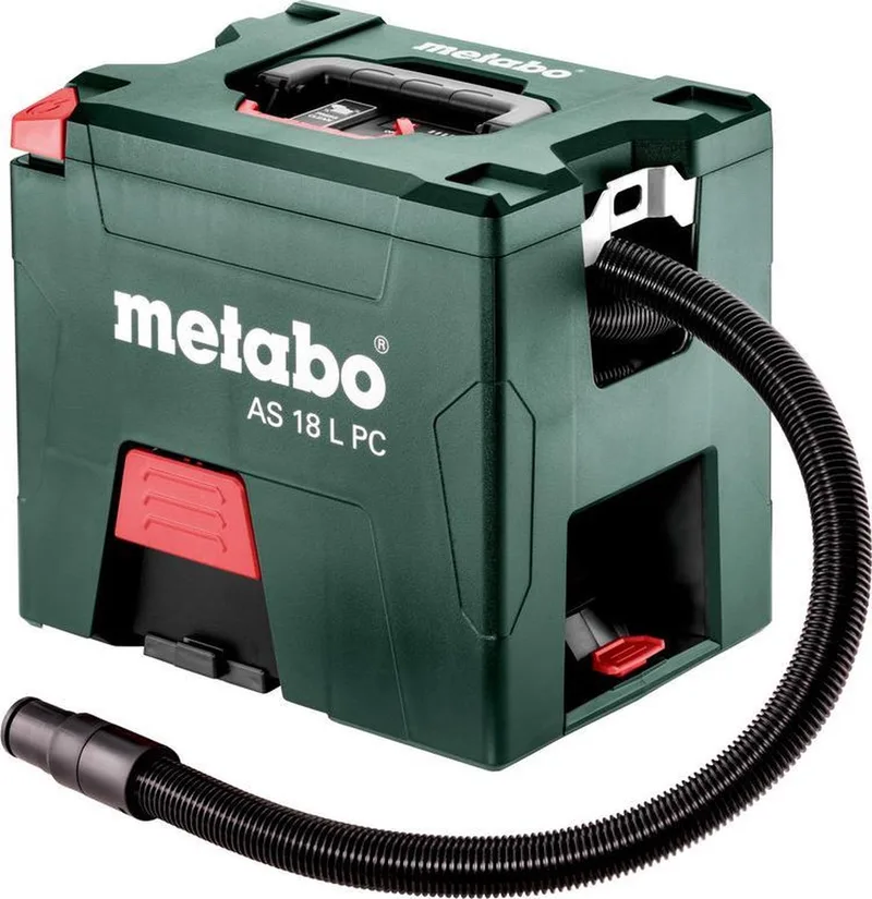 Akku-Sauger AS 18 L PC mit manueller Filterreinigung; Karton von Metabo, Schwarz – Produktbild