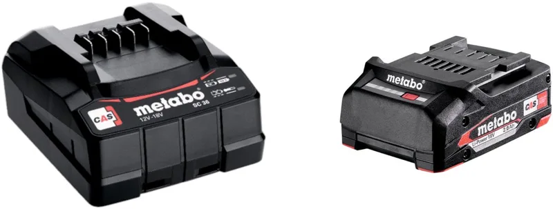 basisset 1x Li-Power accupack 18 V 2.0 Ah accu ( 625596000 ) + acculader SC 36 de Metabo – image du produit