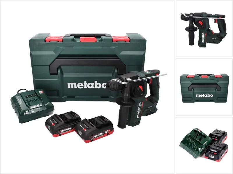 BH 18 LTX BL 16 18V Li-ion accu SDS-plus boorhamer set (2x 4.0Ah accu) in MetaBox - 1.3J fra Metabo – produktbillede