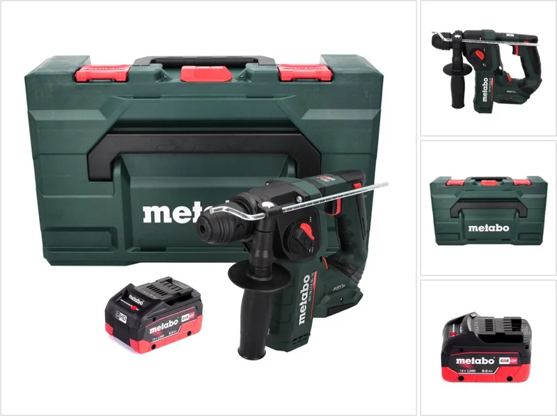 BH 18 LTX BL 16 accuboormachine 18 V 1,3 J SDS-plus Brushless + 1x accu 8,0 Ah + MetaBOX - zonder oplader de Metabo – image du produit