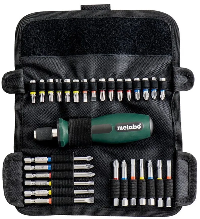 Bitset 30 Delen met Rolhoes en Handgreep de Metabo – image du produit
