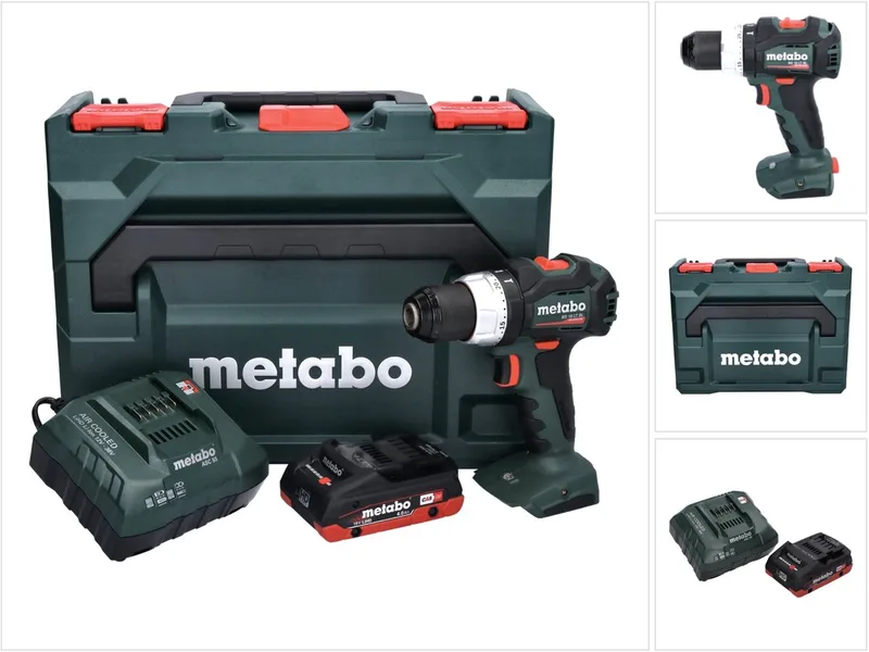 BS 18 LT BL accuboormachine 18 V 75 Nm borstelloos + 1x accu 4,0 Ah + oplader + metaBOX van Metabo – productafbeelding