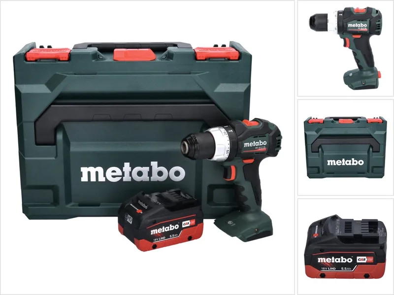 BS 18 LT BL accuboormachine 18 V 75 Nm borstelloos + 1x accu 5,5 Ah + metaBOX - zonder oplader van Metabo – productafbeelding
