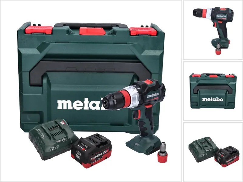 BS 18 LT BL Q accuboormachine 18 V 75 Nm borstelloos + 1x accu 10,0 Ah + oplader + metaBOX de Metabo – image du produit