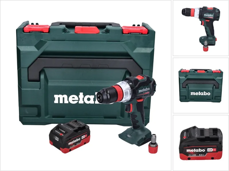 BS 18 LT BL Q accuboormachine 18 V 75 Nm borstelloos + 1x accu 8.0 Ah + metaBOX - zonder lader från Metabo – produktbild