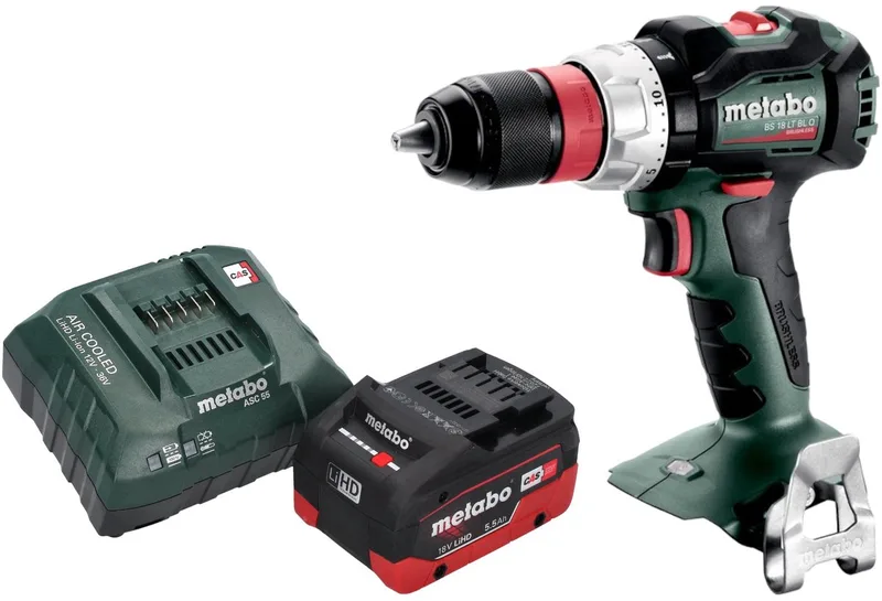 BS 18 LT BL Q accuboormachine 18 V 75 Nm borstelloos + 1x LiHD accu 5,5 Ah + lader von Metabo – Produktbild