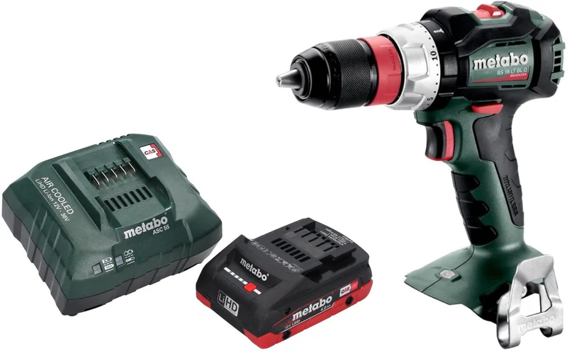 BS 18 LT BL Q accuboormachine 18 V 75 Nm borstelloos + 1x LiHD accu 4.0 Ah + lader från Metabo – produktbild