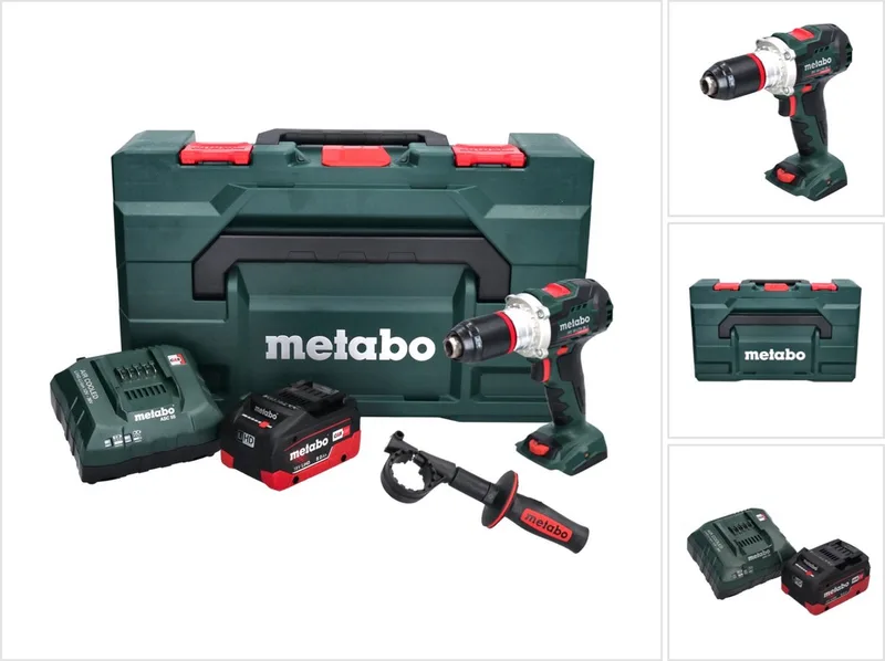 BS 18 LTX BL I Accuboormachine 18 V 130 Nm + 1x accu 8.0 Ah + lader + metaBOX de Metabo – image du produit